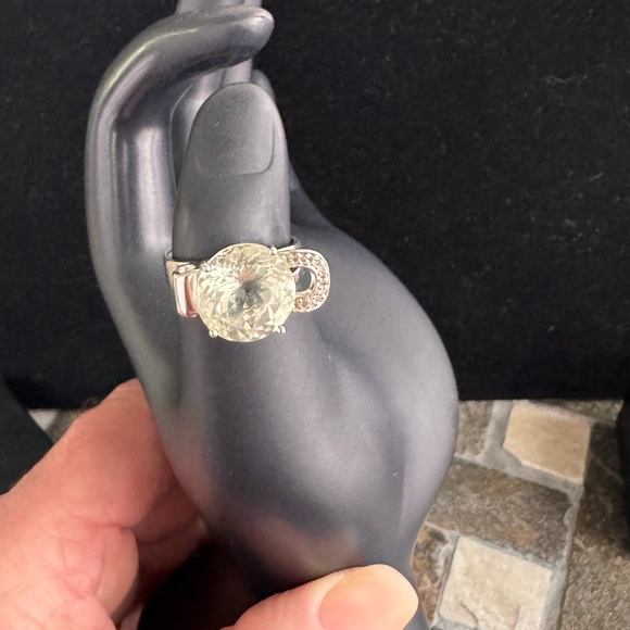 Daliglio Women's 14K White Gold Over Sterling Silver Amethyst and Diamond - Picture 9 of 11